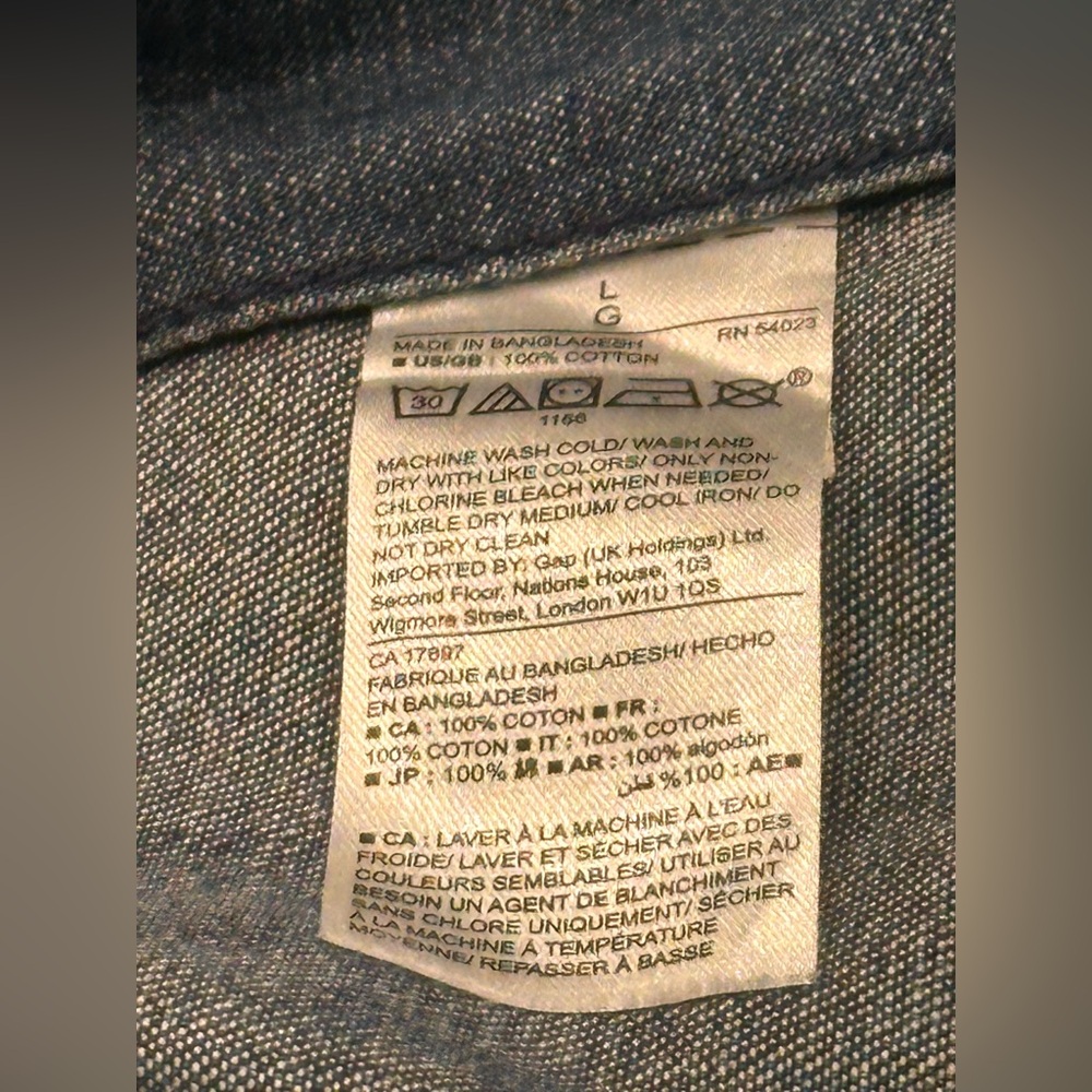 GAP Jean Denim Jacket with drawstring waist - Picture 6 of 6